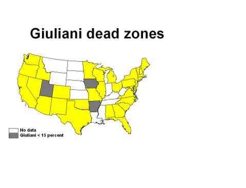 "Giuliani's dead zone advantage," or "Son of Jimmy Carter"