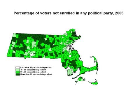 Sunday quickie: Independent voters in Massachusetts
