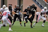 UMass football thrown for loss