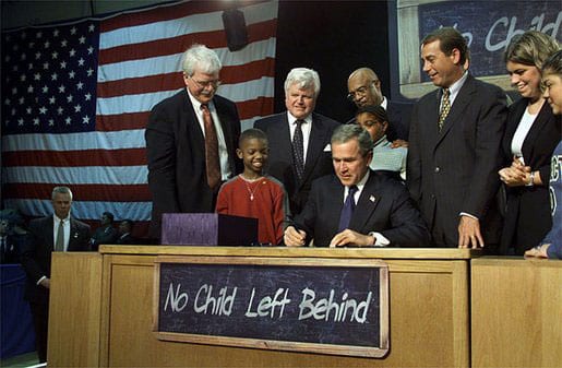 No Child Left Behind - George W. Bush signing bill, Hamilton, OH