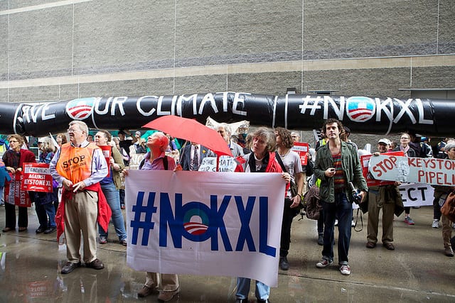 Keystone XL pipeline protest, Boston, October 2013