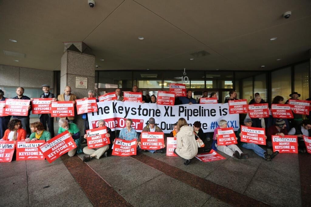 Keystone XL Protest, Thomas P. O'Neill, Jr. Federal Building, Boston, October 2013