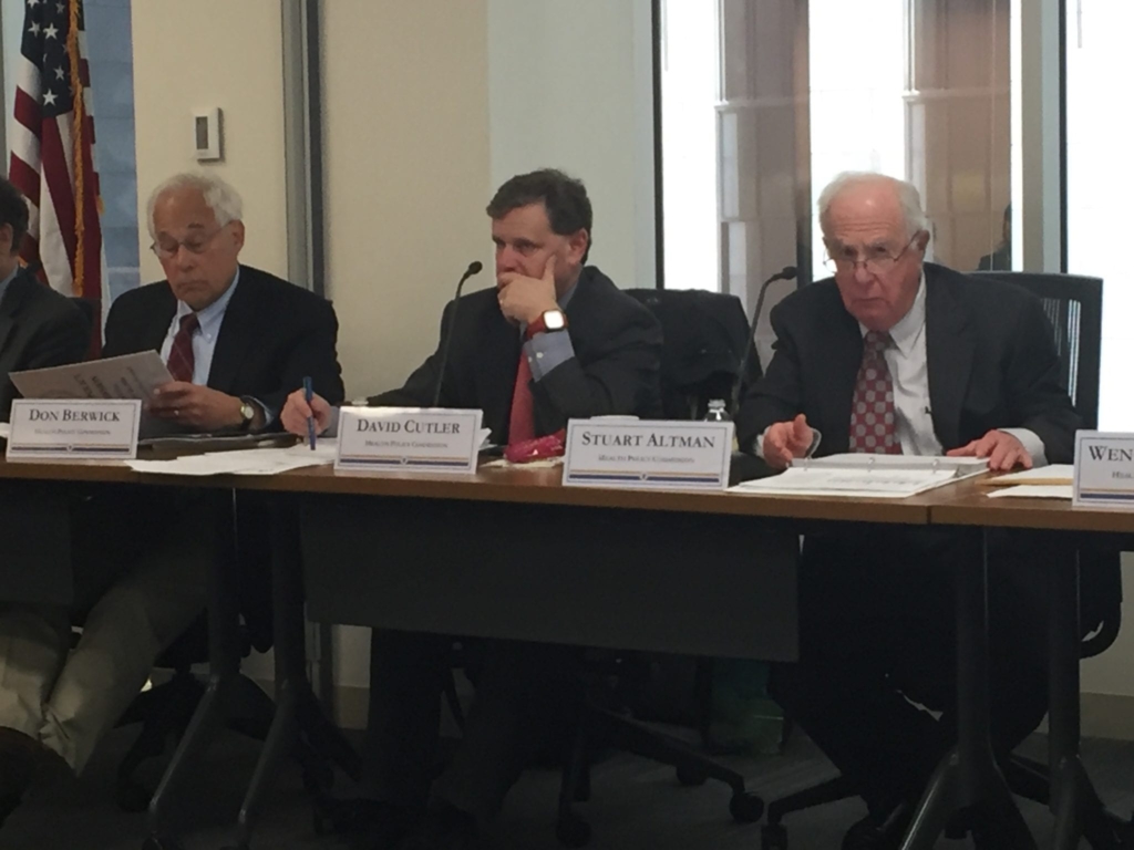 Members of the Health Policy Commission, from left: Don Berwick, David Cutler, and chairman Stuart Altman.