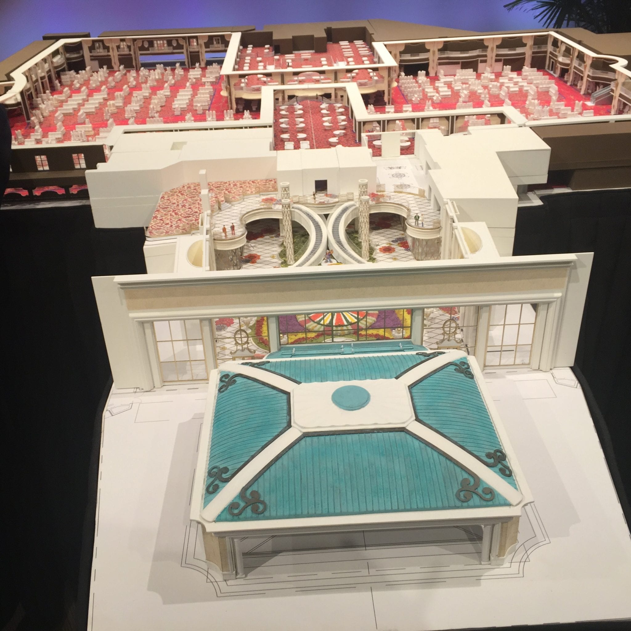 Model of the inside of the Wynn casino.