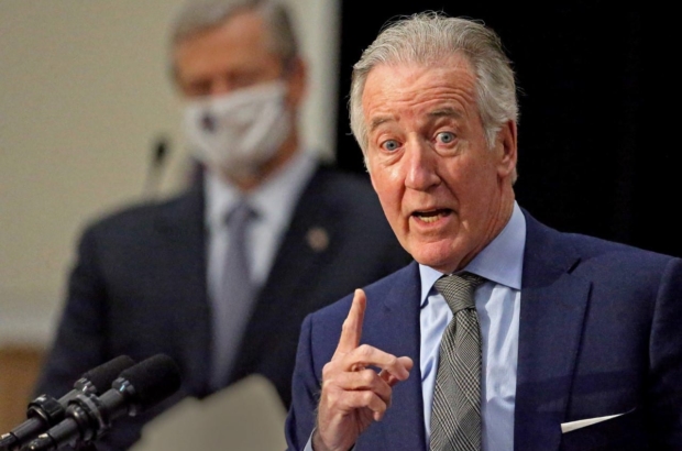 Neal touts economic 'stability' bill in appearance with Baker
