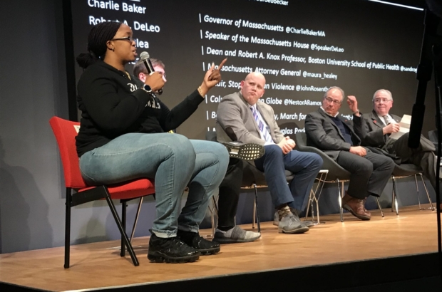 Students interrupt WBUR gun violence event