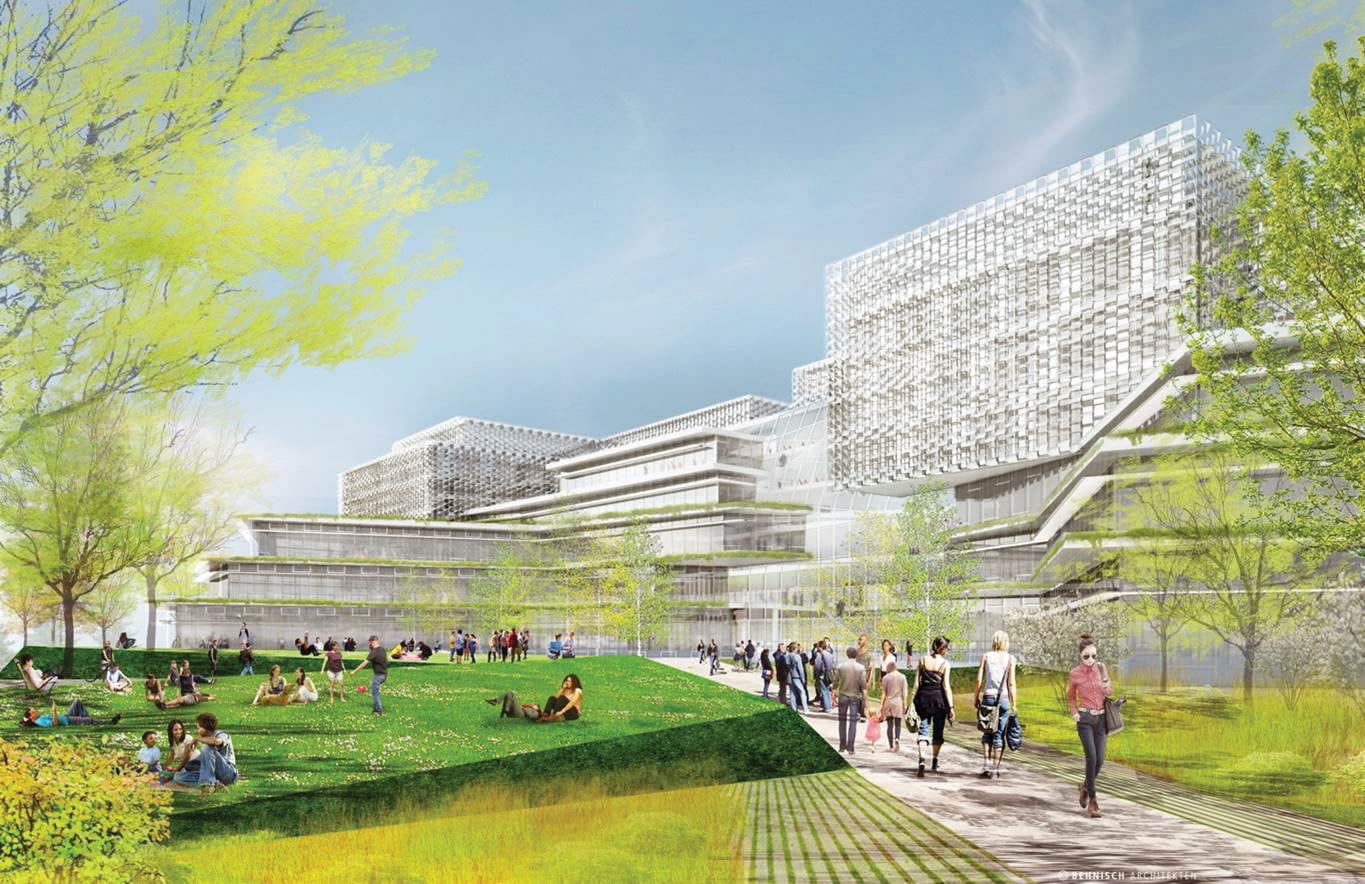 An architectural rendering of Harvard's School of Engineering and Applied Sciences.