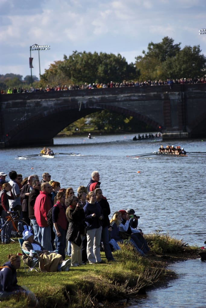 The Head of the Charles attracts large crowds.