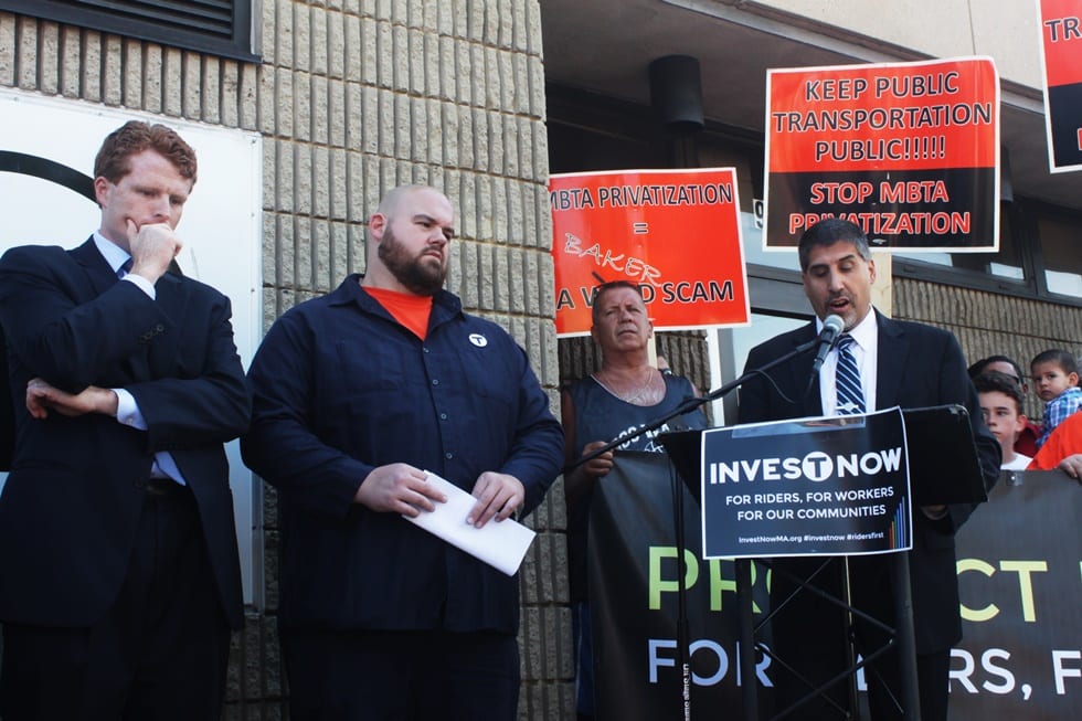 Joe Kennedy lends support to T workers’ anti-privatization effort