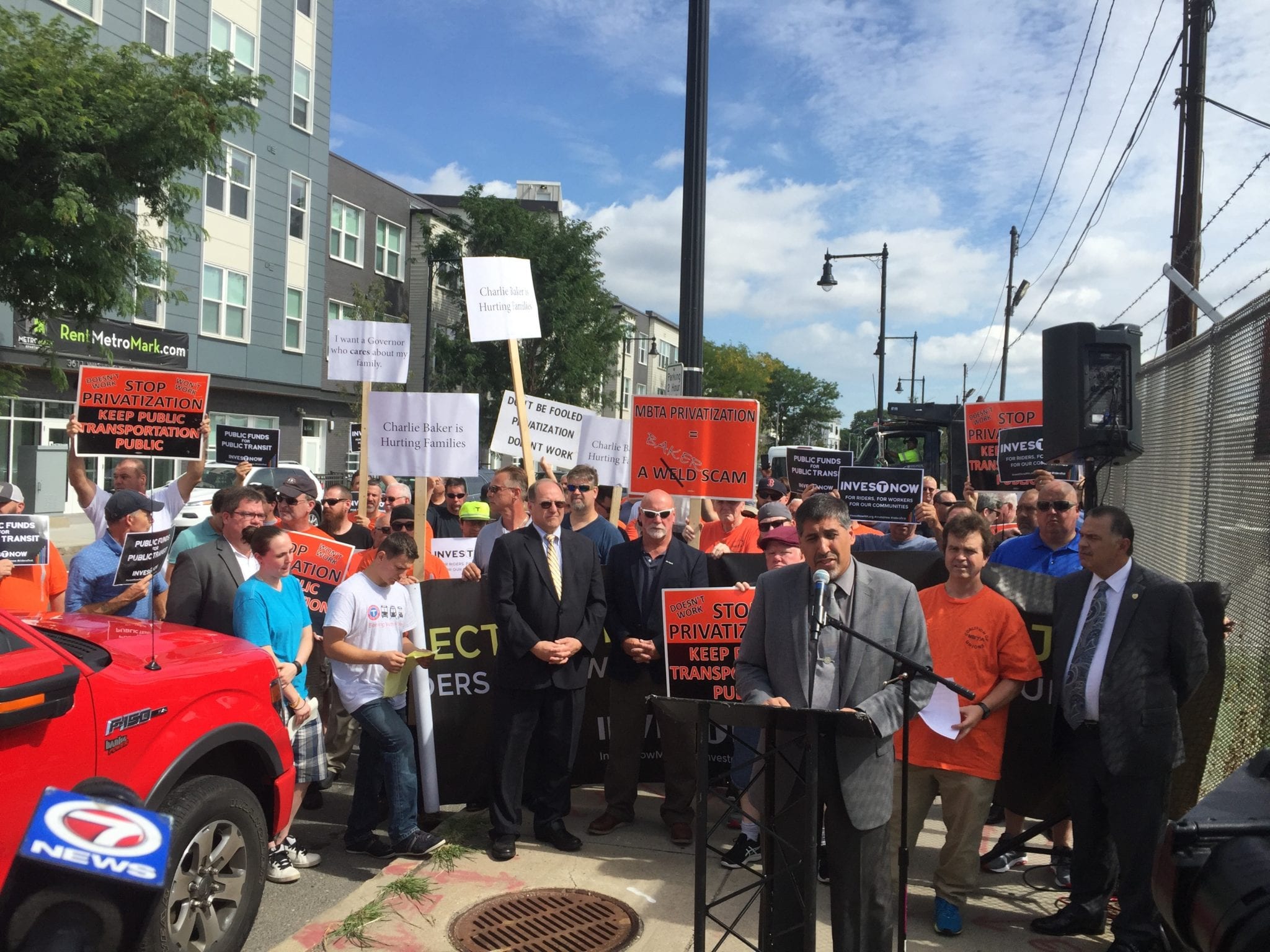 Capuano backs T workers, lays off Baker