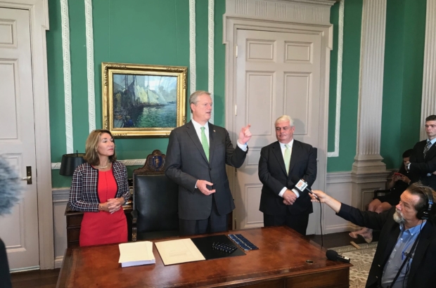 A first: Baker signs budget with no spending vetoes