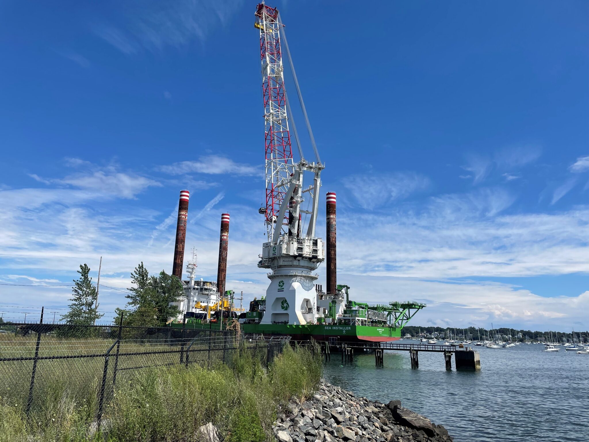 Sea Installer stops in Salem en route to Vineyard Wind 1